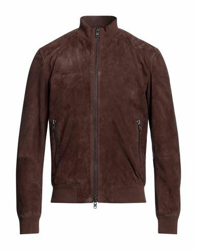 Sword 6.6.44 Man Jacket Cocoa Soft Leather, Polyester Cover