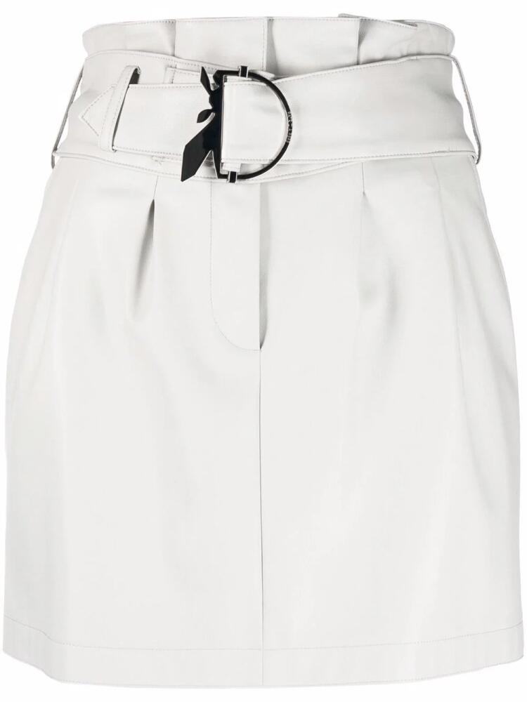 Patrizia Pepe essential belted mini skirt - Grey Cover