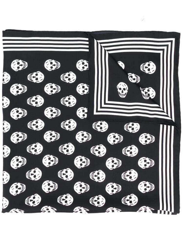 Alexander McQueen mini skull print scarf - Black Cover