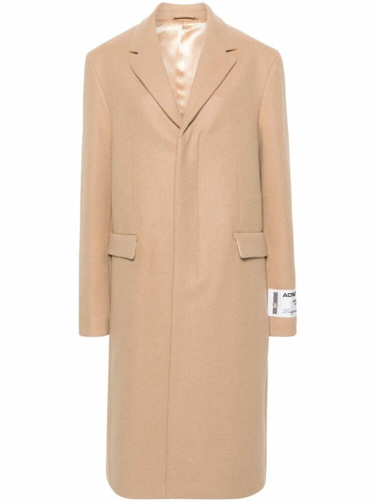 Acne Studios single-breasted wool blend coat - Brown Cover