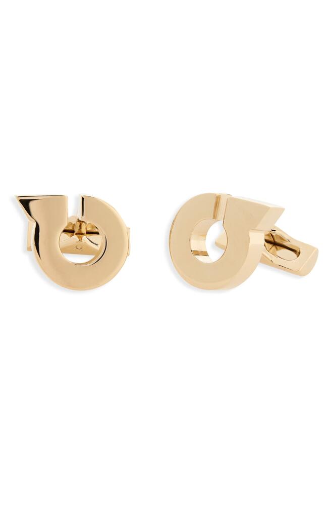 FERRAGAMO Gancio Cuff Links in Brass Cover