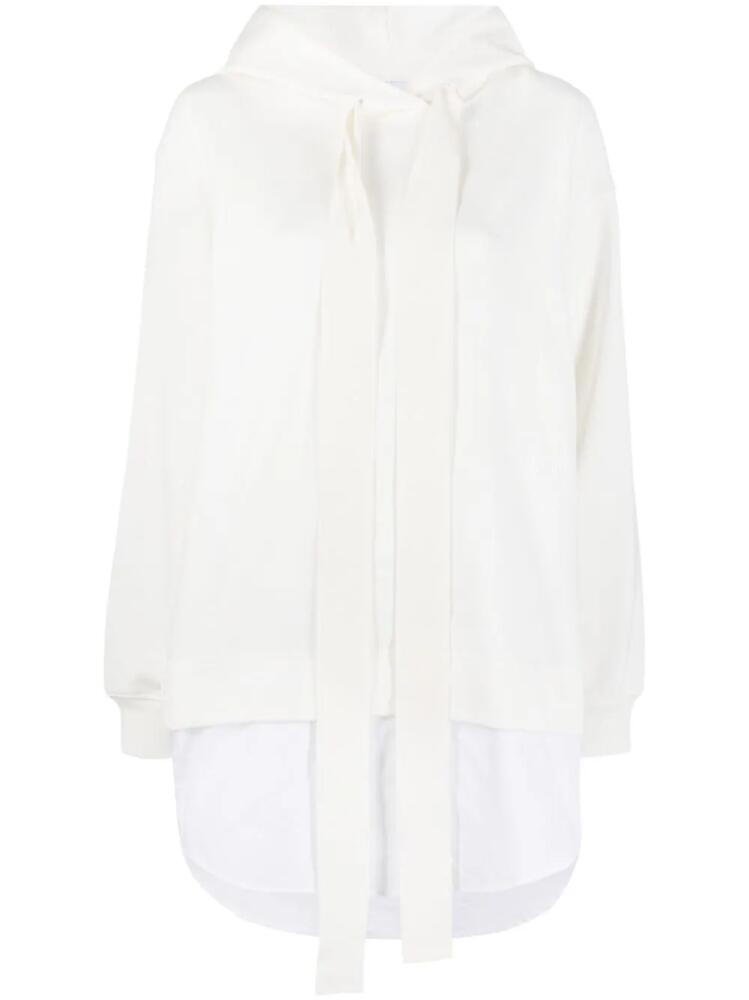 Patou Trompe layered hoodie - White Cover