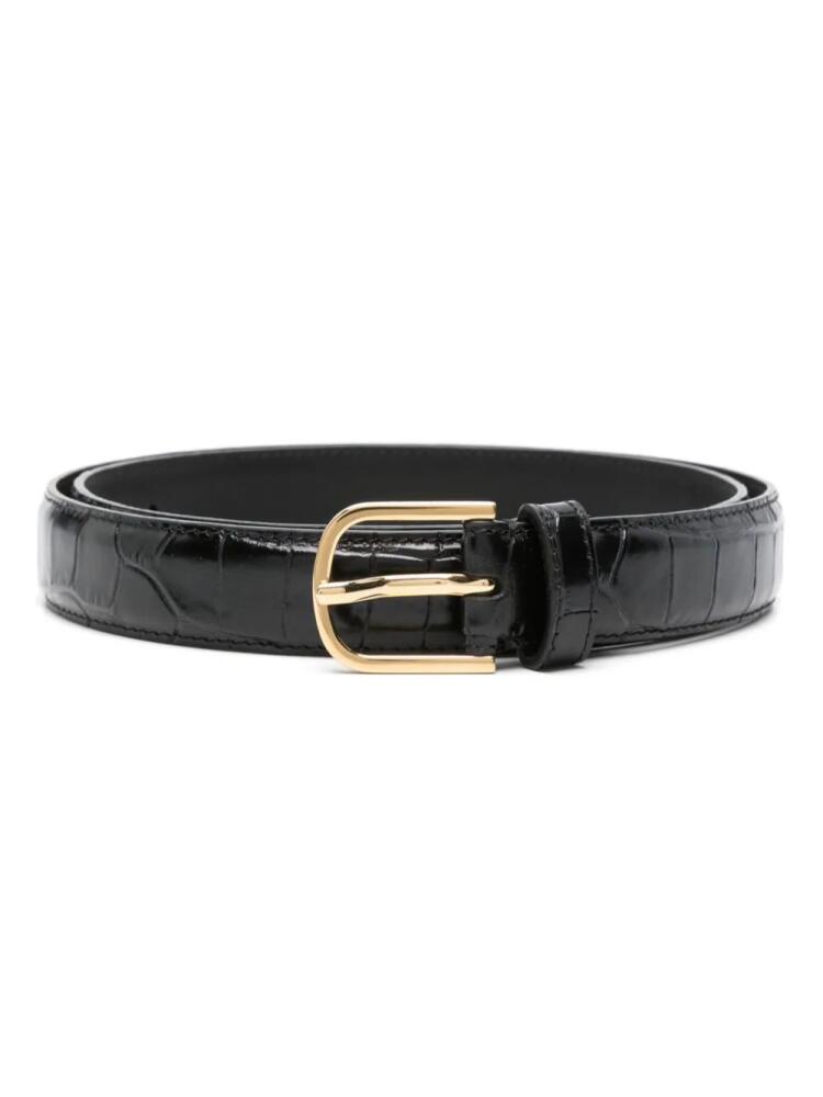 TOTEME croco leather belt - Black Cover