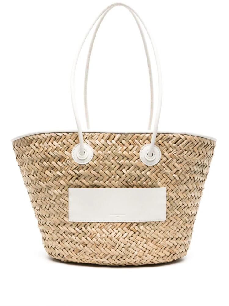 Claudie Pierlot medium Straw Basket shoulder bag - Brown Cover