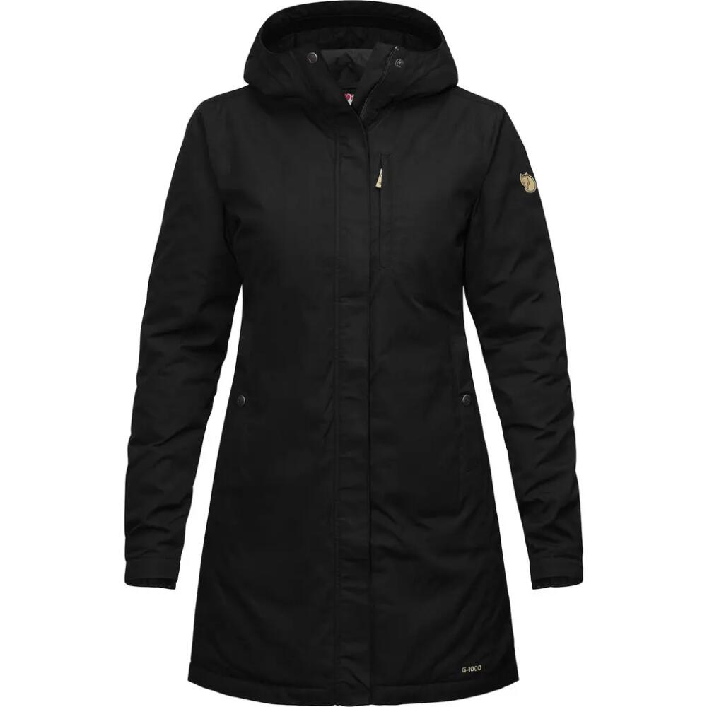 Fjällräven Kiruna Water Resistant Parka in Black Cover