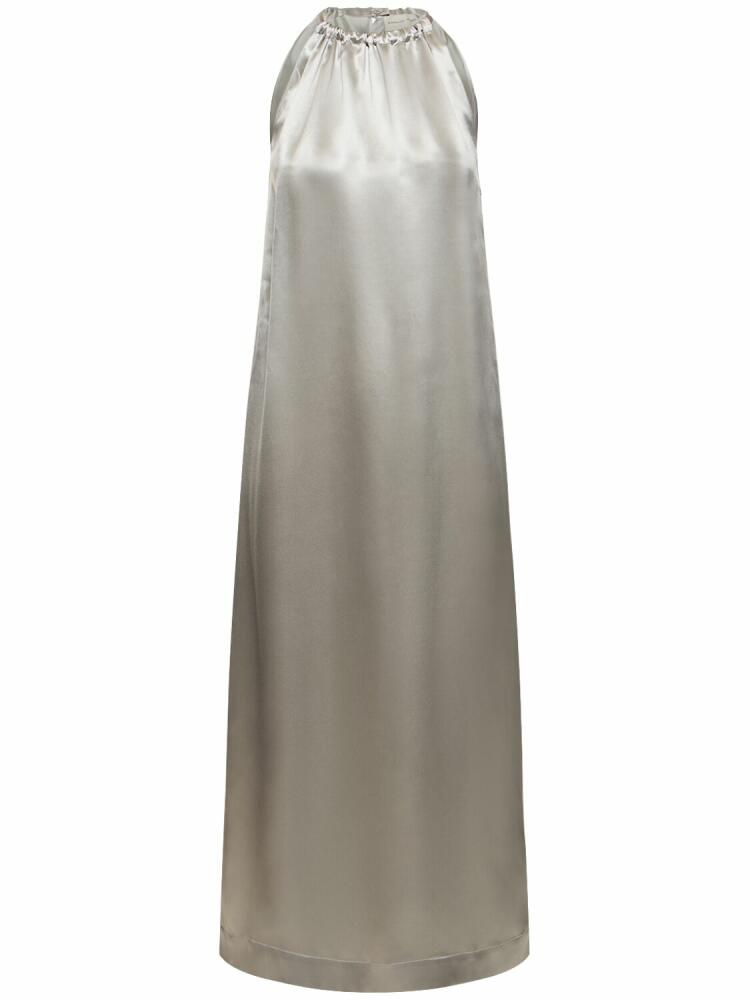 LOULOU STUDIO Morene Silk Blend Halter Neck Long Dress Cover