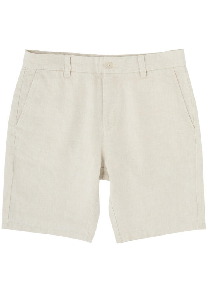 NN07 Crown Linen Shorts - Beige Cover