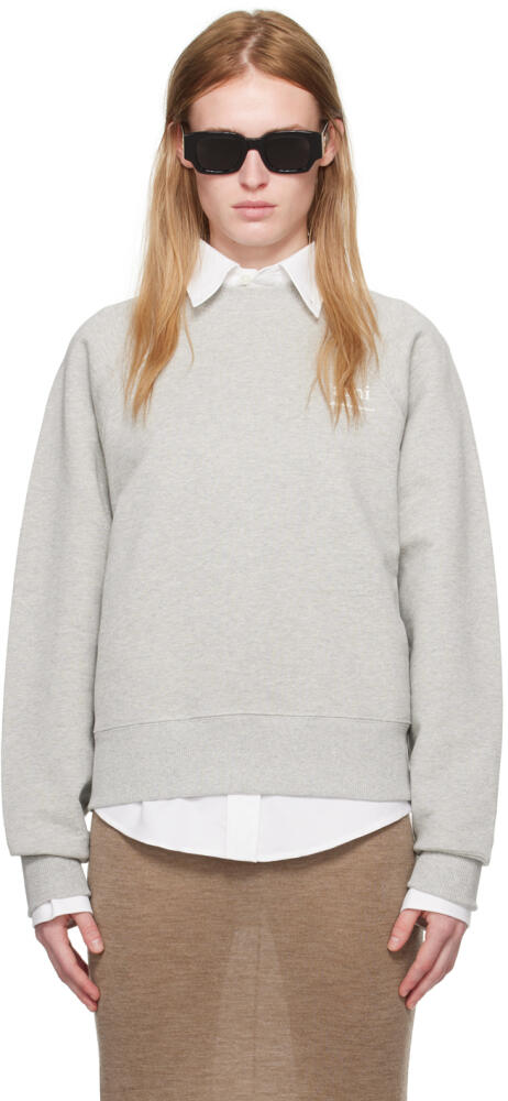 AMI Paris Gray Crewneck Sweatshirt Cover