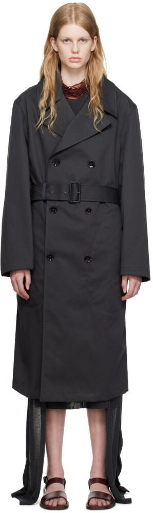 LEMAIRE Gray Military Trench Coat Cover