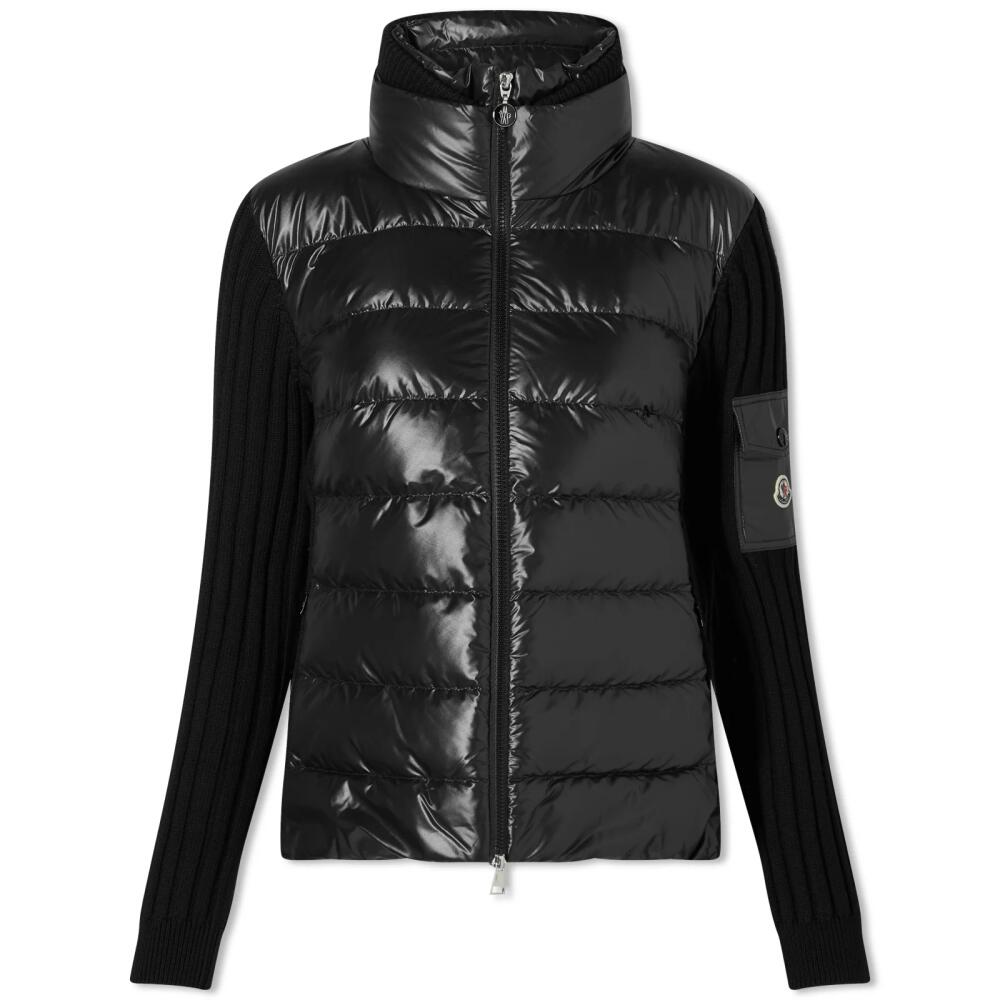 Moncler Women's High Neck Padded Cardigan in Black Cover