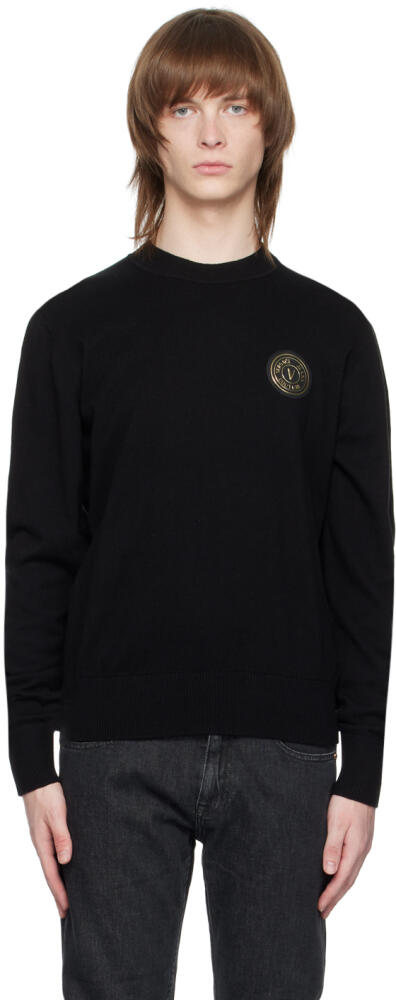 Versace Jeans Couture Black V-Emblem Sweater Cover