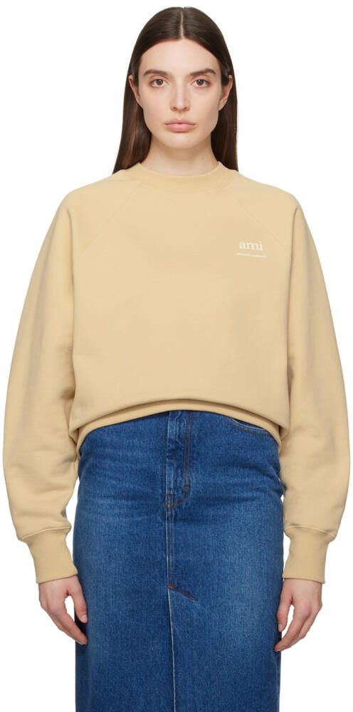 AMI Paris Beige Raglan Sweatshirt Cover