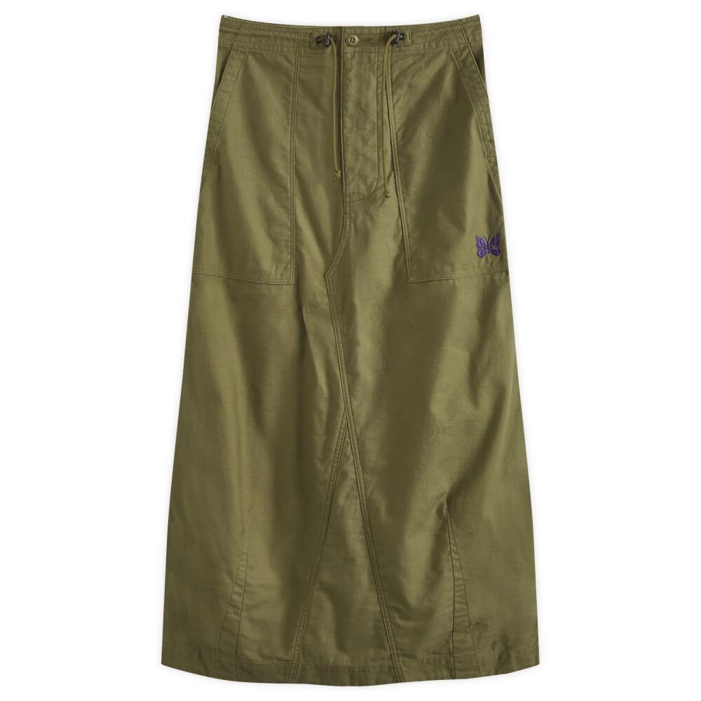 Needles Women's String Fatigue Skirt in Olive Cover