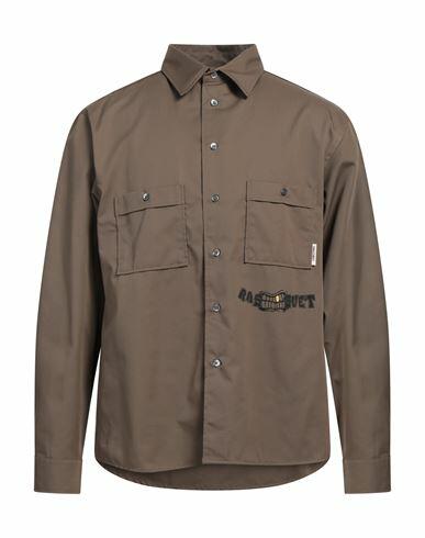 Rassvet Man Shirt Military green Polyester, Cotton Cover