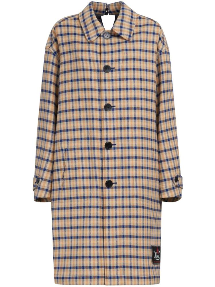 Marni checked reversible long coat - Brown Cover