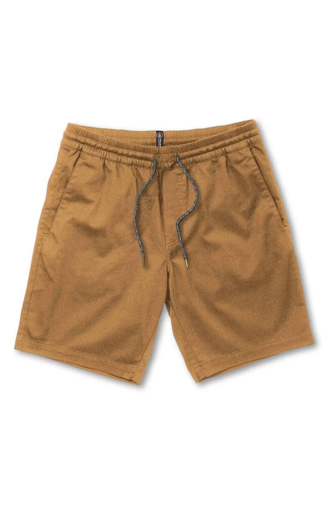 Volcom Frickin' Elastic Waist Shorts in Dark Khaki Cover