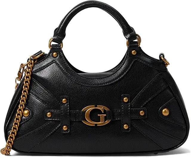 GUESS Mintha Small Satchel (Black) Satchel Handbags Cover