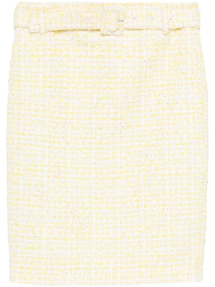 ROTATE BIRGER CHRISTENSEN bouclé midi skirt - Yellow Cover