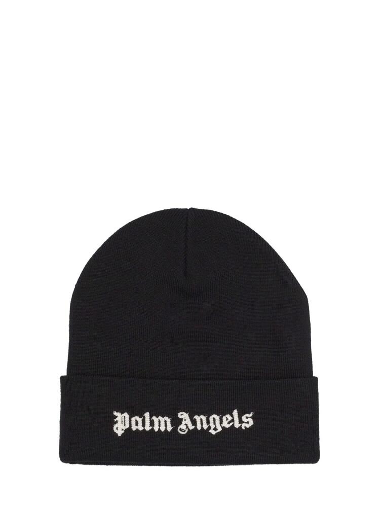 PALM ANGELS Classic Logo Wool Beanie Cover