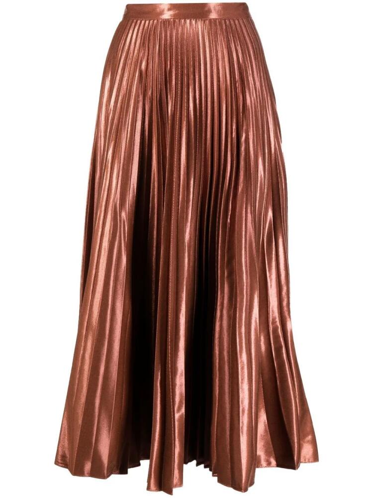 Altuzarra Sif pleated midi skirt - Brown Cover