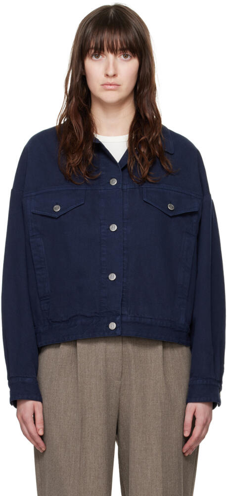 A.P.C. Navy Cally Denim Jacket Cover