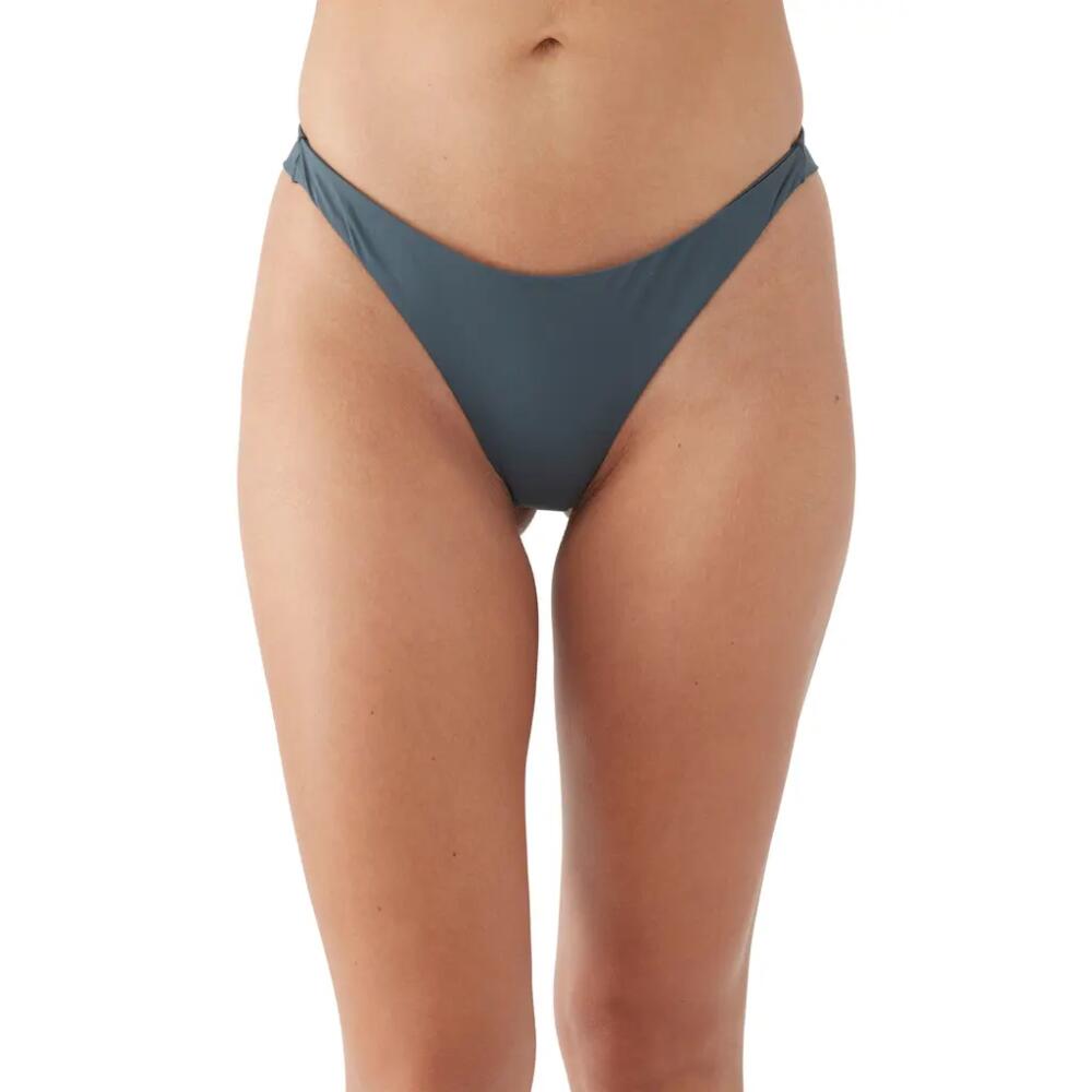 O'Neill Hermosa Saltwater Solids Bikini Bottoms in Slate Cover