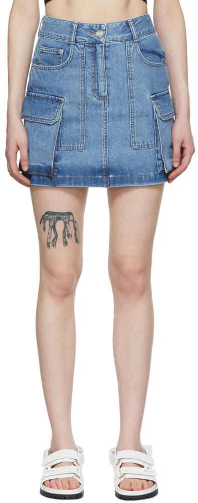 Juun.J Blue Denim Cargo Mini Skirt Cover