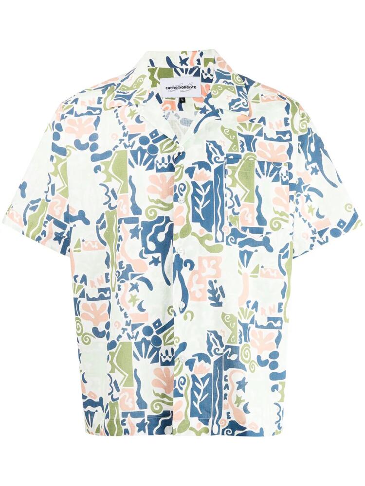 CARNE BOLLENTE abstract-print shirt - Green Cover