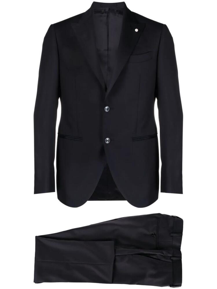 LUIGI BIANCHI MANTOVA peak-lapels single-breasted suit - Blue Cover