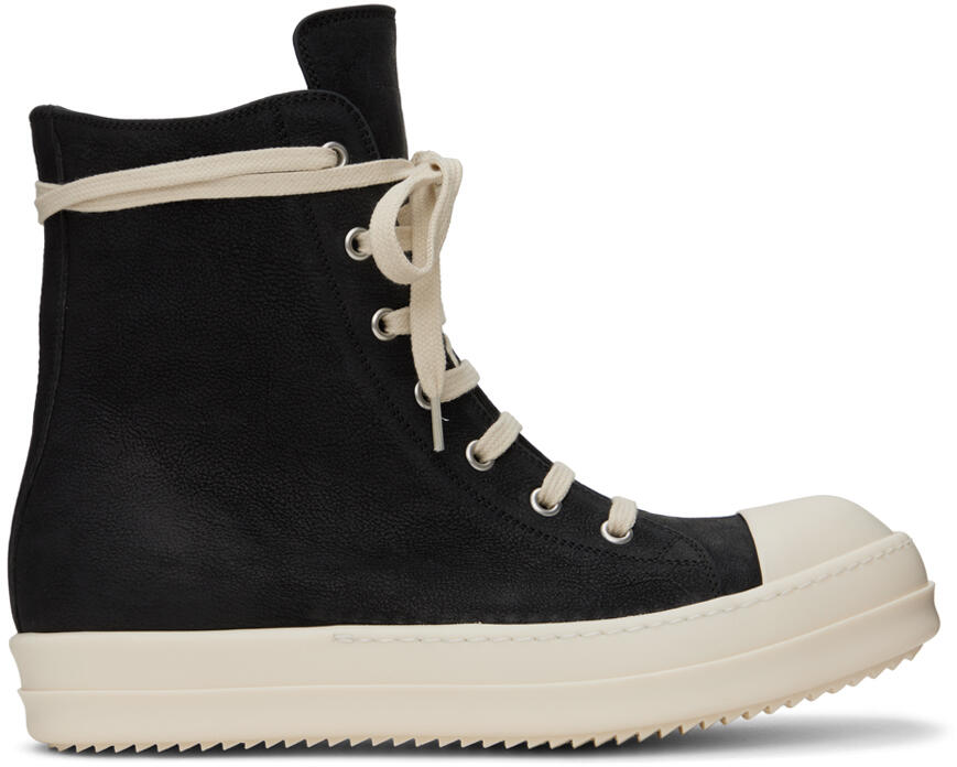 Rick Owens Black Washed Calf Sneakers Cover