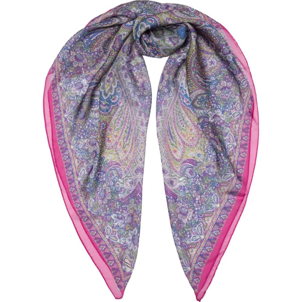 Elizabetta Helena - Large Silk Scarf for Women in Pink Cover