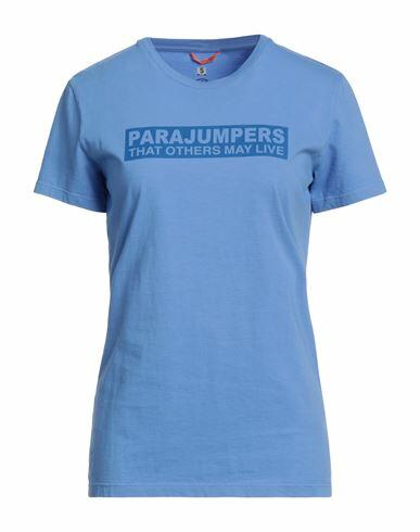 Parajumpers Woman T-shirt Azure Cotton Cover