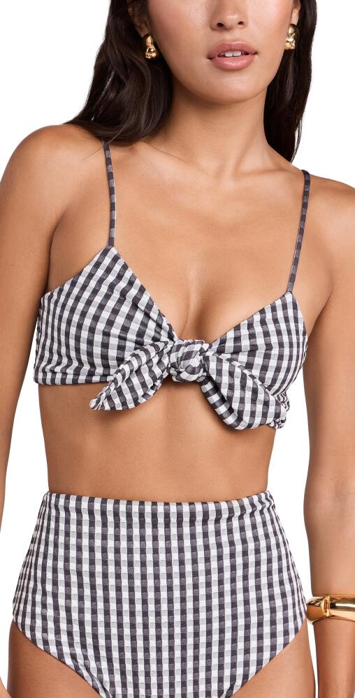 Sea Pucker Gingham Bikini Top Multi Cover