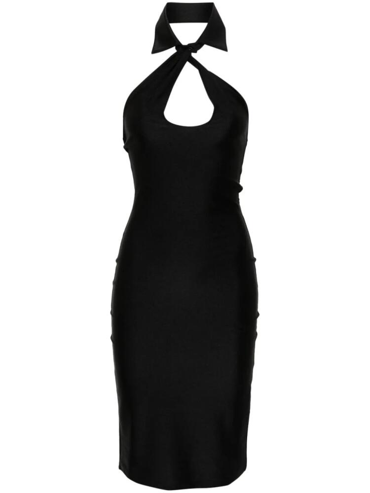 Coperni halterneck satin midi dress - Black Cover