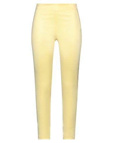 Cristinaeffe Woman Pants Light yellow Viscose, Nylon, Elastane Cover