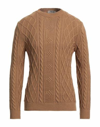 Tsd12 Man Sweater Camel Acrylic, Wool Cover