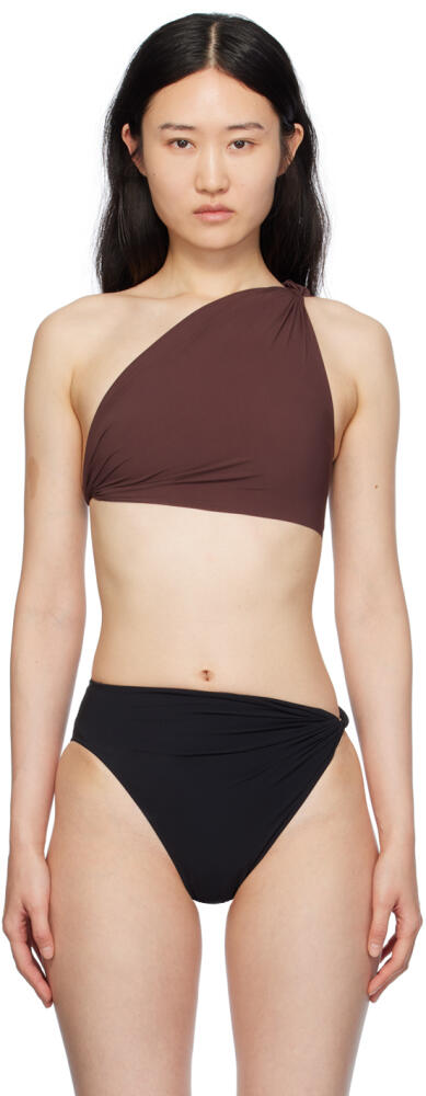 Rick Owens Burgundy Twist Bikini Top Cover