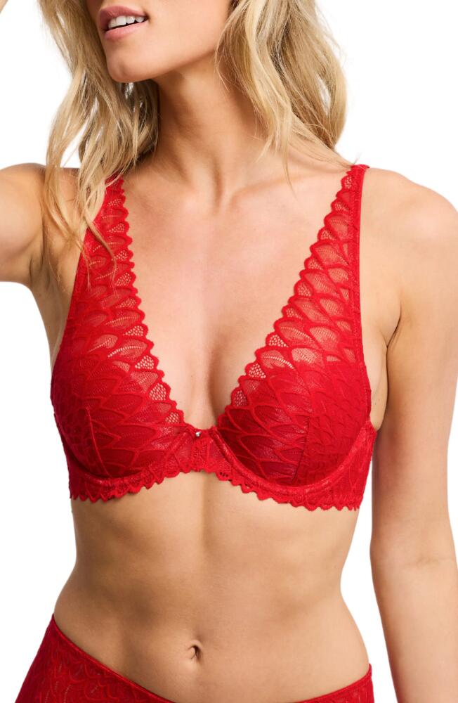 Montelle Intimates Lacey Mystique Lace Underwire Bra in Sweet Red Cover