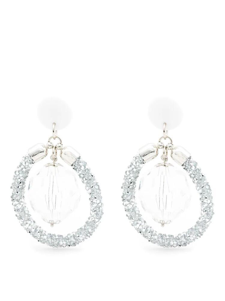 Amir Slama glittered drop earrings - Silver Cover