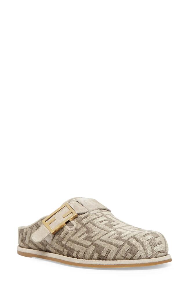 Fendi Feel FF Logo Clog in Beige Cover