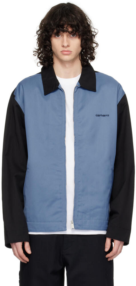 Carhartt Work In Progress Black & Blue Module Script Jacket Cover