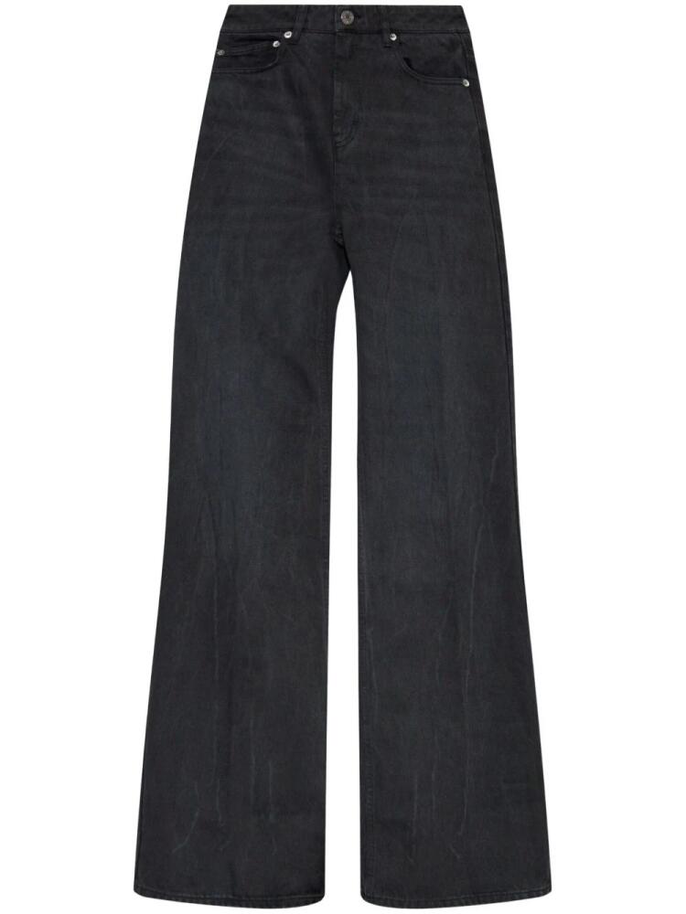 AMI Paris cotton wide-leg jeans - Black Cover