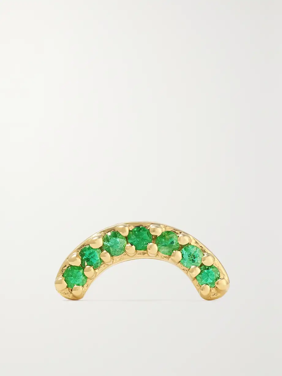 Andrea Fohrman - 14-karat Gold Emerald Earring - Green Cover