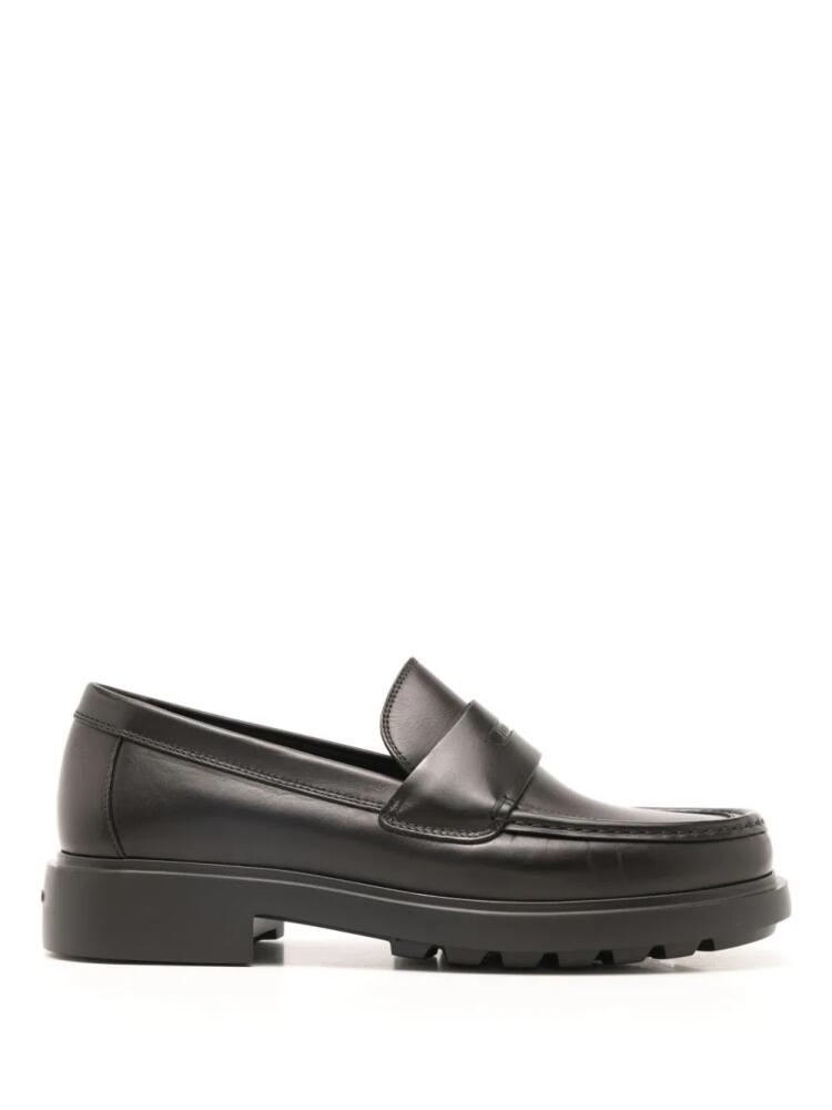 Ferragamo penny-slot leather loafers - Black Cover