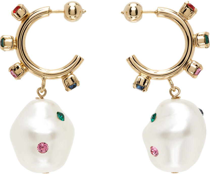 Safsafu Gold Pearl Jelly Heart Earrings Cover