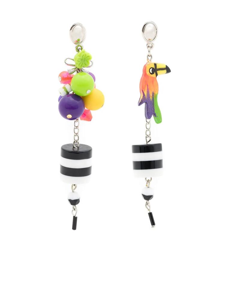 Amir Slama parrot-motif drop earrings - Multicolour Cover