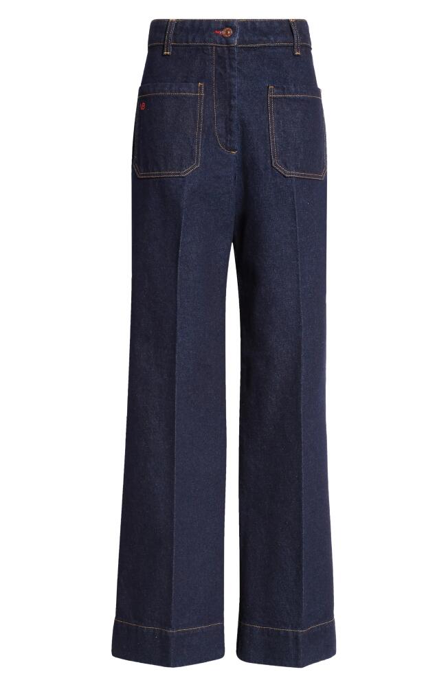 Victoria Beckham Alina Wide Leg Jeans in Dark Indigo Rinse Cover