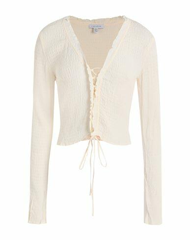 Topshop Woman Shirt Cream Viscose, Elastane Cover