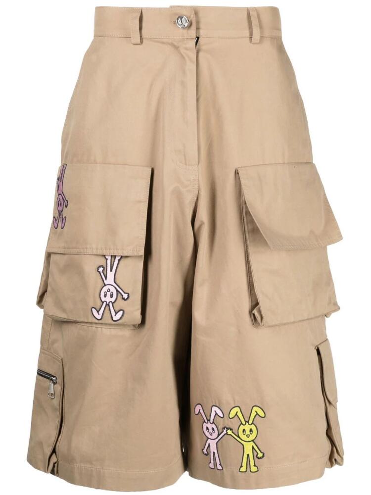 Natasha Zinko Bunny Cargo Shorts - Brown Cover