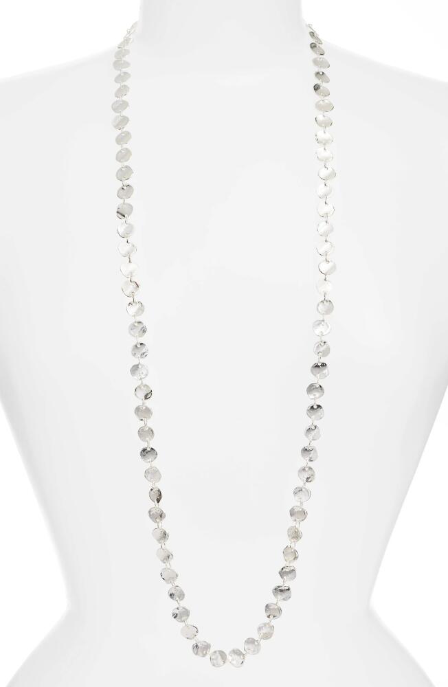 Karine Sultan Sophia Long Necklace in Silver Cover